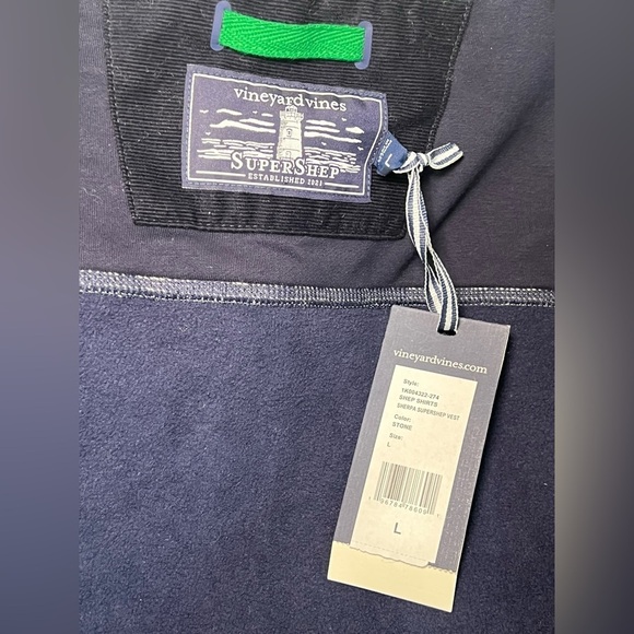 Vineyard Vines Sherpa Supershep Vest in Stone size large - Picture 7 of 9